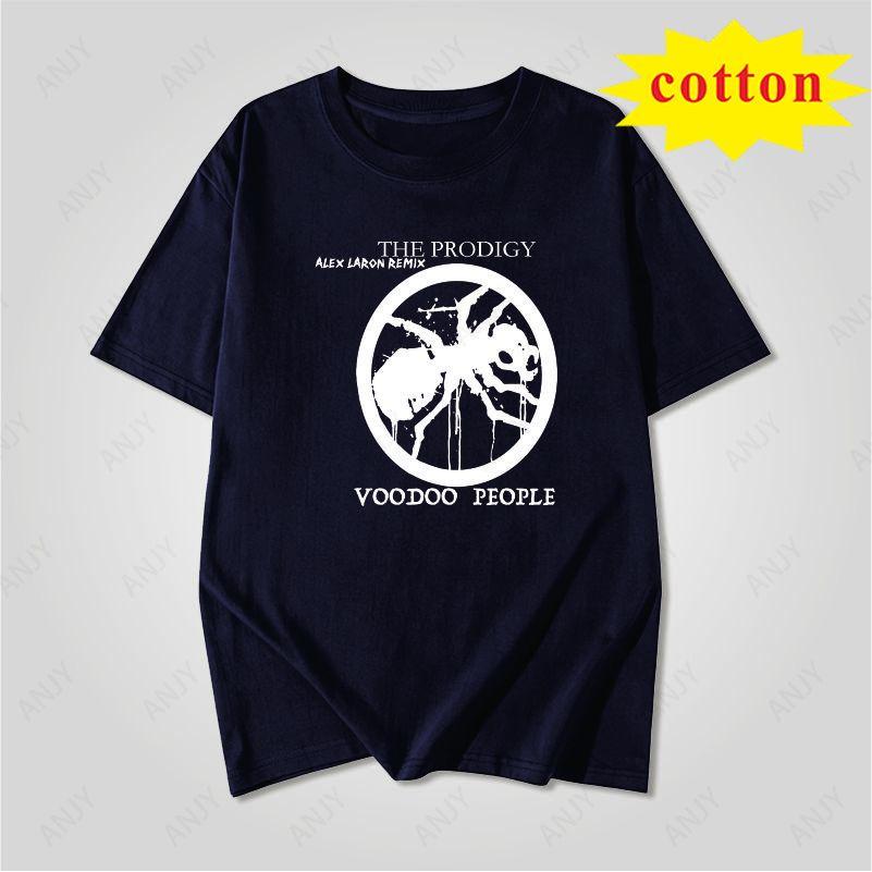 Retro Punk Band Short Sleeved Girl The Prodigy Circle Ant Black And White Printed Loose Round Neck Short Sleeved Tshirt
