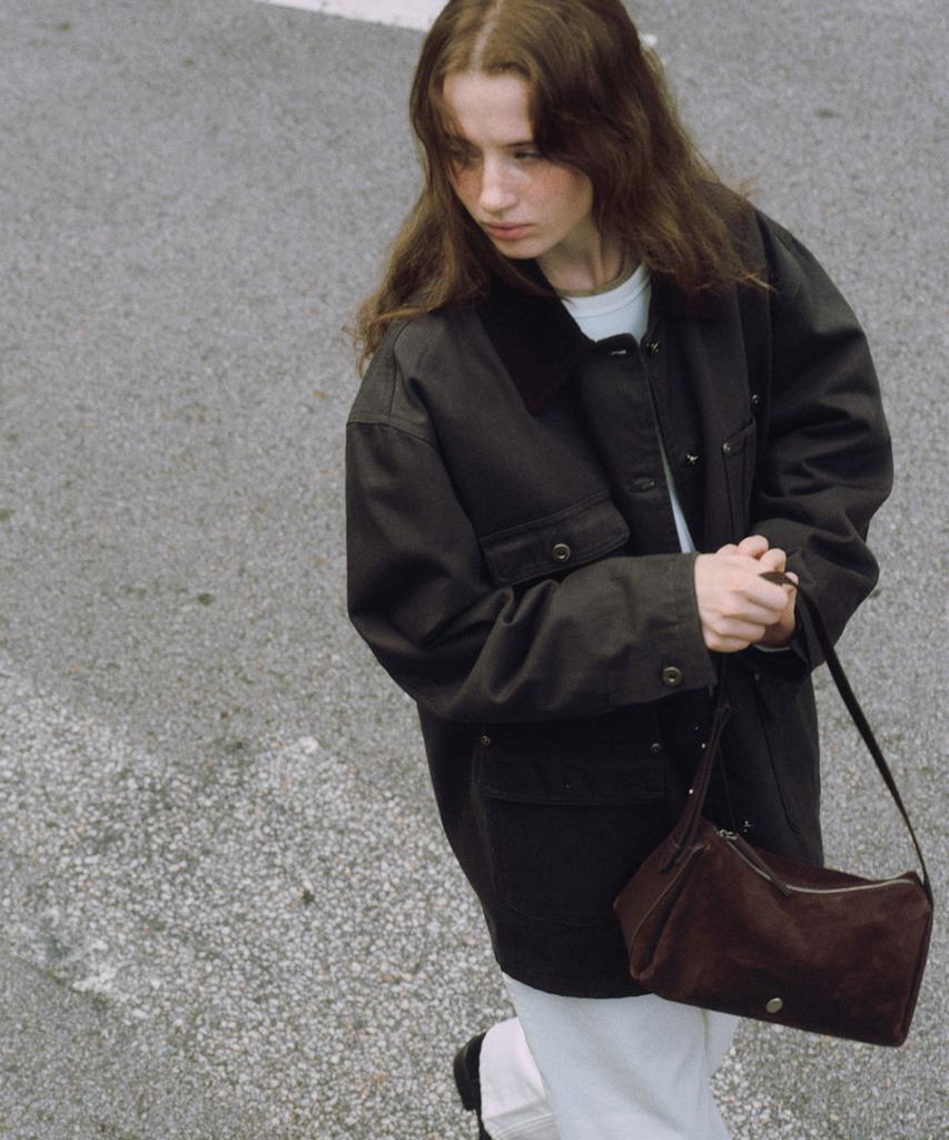 Ostkaka Soft Shoulder Mini Suede Brown