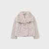 Women's Black Imitation Leather Lamb Wool Coat - Autumn/Winter 2024 Collection