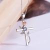 1Pc Fashion, Inlaid with Synthetic Zircon, Romantic Flower Rose Wrapped Personalized Pendant