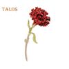 Alloy Enamel Flower Carnation Brooch Dripping Oil Process Pin Wearresistant Antirust Brooch Versatile Collar Coat Accessory For Party
