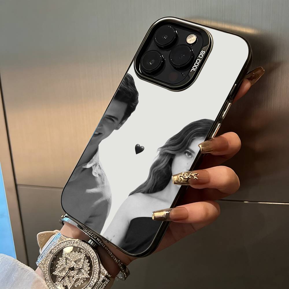 

C-Culpa -Tuya -MIA For iPhone 17 16 15 14 13 12 11 Pro Max XS 17 Air Silicone Colored Silver Bumper Cover iPhone14ProMax