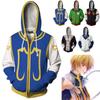 Hunter Hisoka Hunter Killua Zoldyck Zipper Jacket Cosplay Costume Hoodie Coat