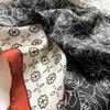 Rose Flower Print Square Scarf for Women Satin Fashion Wraps Neckerchief Female Hair Bands Headband Bandana 70X70CM