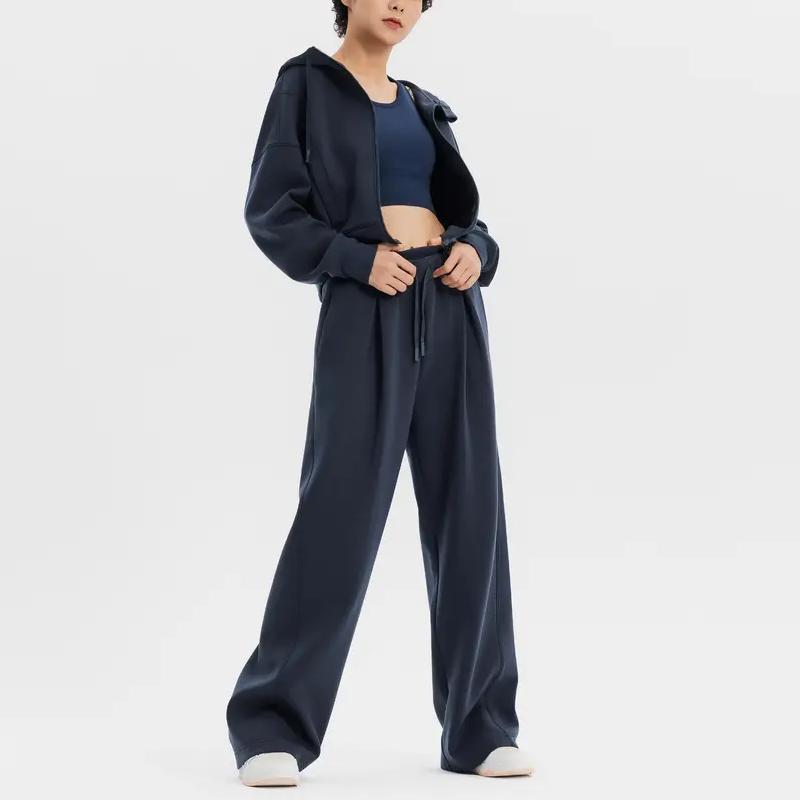 DECATHLON Multiverse Loose, Soft and Comfortable Wide-Leg Slacks Women's Graphite Grey
