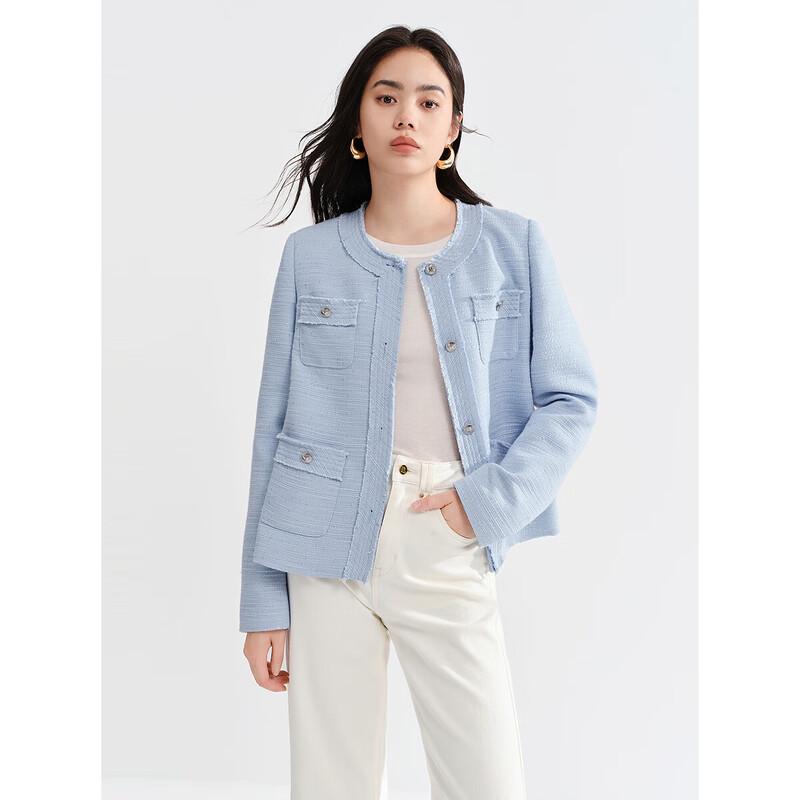 

Женский твидовый жакет букле с пайетками PEACEBIRD S