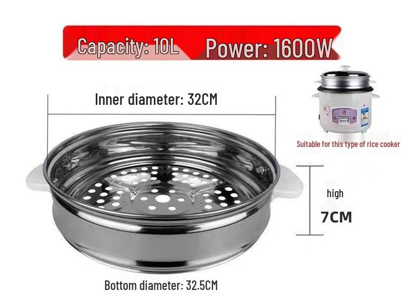 ZISIZ Large Capacity Ceramic Steamer