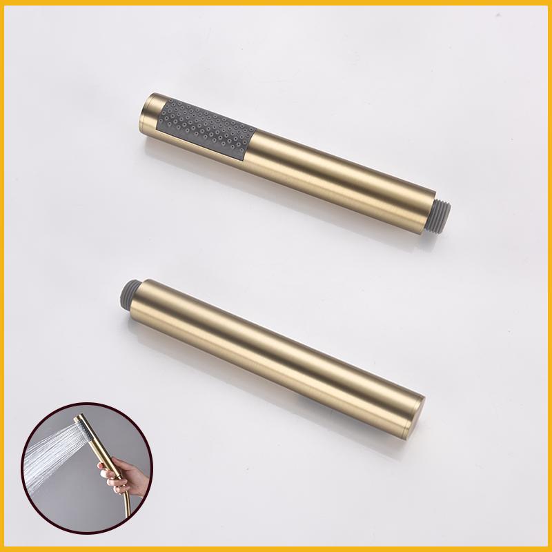 Luksusowy zestaw prysznicowy ścienny w kolorze szczotkowanego złota, ukryty system prysznicowy, mosiężna bateria mieszająca wodę ciepłą i zimną, deszczownica łazienkowa