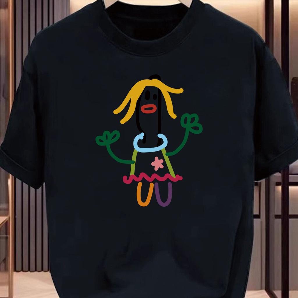 Men Short-Sleeve T-Shirt with A Colorful Print Design Made of Pure Cotton for Both Genders Men Clothing