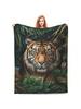 The Tiger Among The Flowers Blanket Dragon Anime Cartoon Soft Plush Blanket Bedroom Bedspread Home Decor