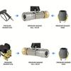 Leak Resistant Ergonomic High Pressure Hose Coupler 1/4Inch Valves Metal Connector Professional Automotive Cleaning Tool