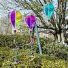 Plastic Material Wind Spinners Giant Size Whirligigs Courtyard Pinwheels  Garden Decor