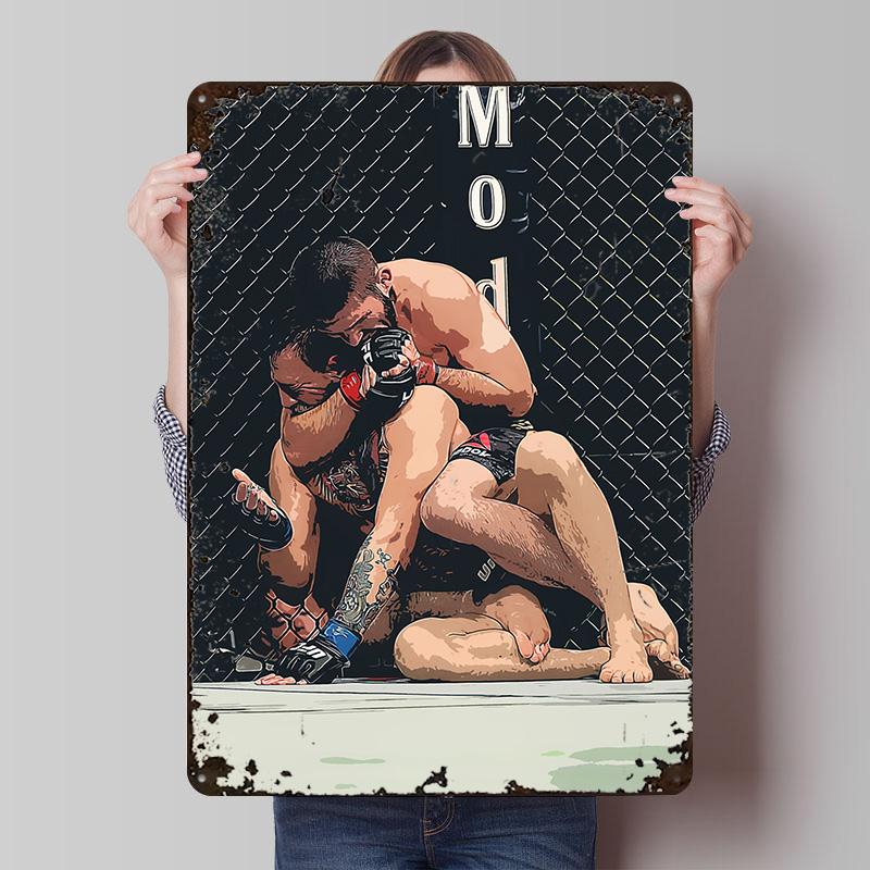 Khabib Nurmagomedov Tinplate Poster Customized Wall Art Vintage Metal Signs Retro Tin Plaque for Decoration Home Decorations