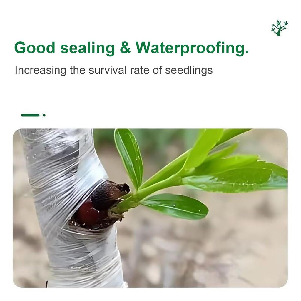 PE pruning tape, stretchable self-adhesive grafting tape, horticultural/garden fruit tree protection transparent film
