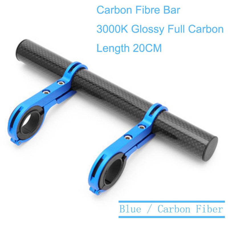 

20 см велосипедный руль из алюминиевого сплава и углеродного волокна, удлиненный кронштейн для крепления фары велосипеда, держатель компьютера для шоссейного велосипеда MTB