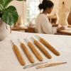3/6Pcs Bamboo Grip Hair Loc Tool 1/2/3 Head Crochet Needles  DIY Sewing Accessories