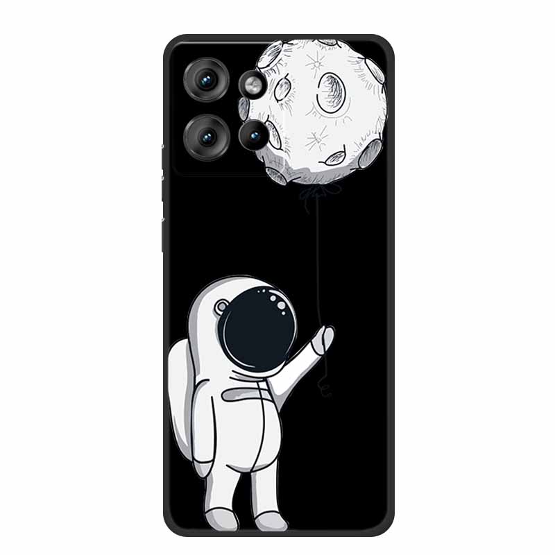 Handyhülle Für Motorola Moto G 2025 Hülle Cartoon Schwarzes Silikon Weiches TPU Rückseite Für Motorola Edge 50 Neo S50 G75 Hülle G 75
