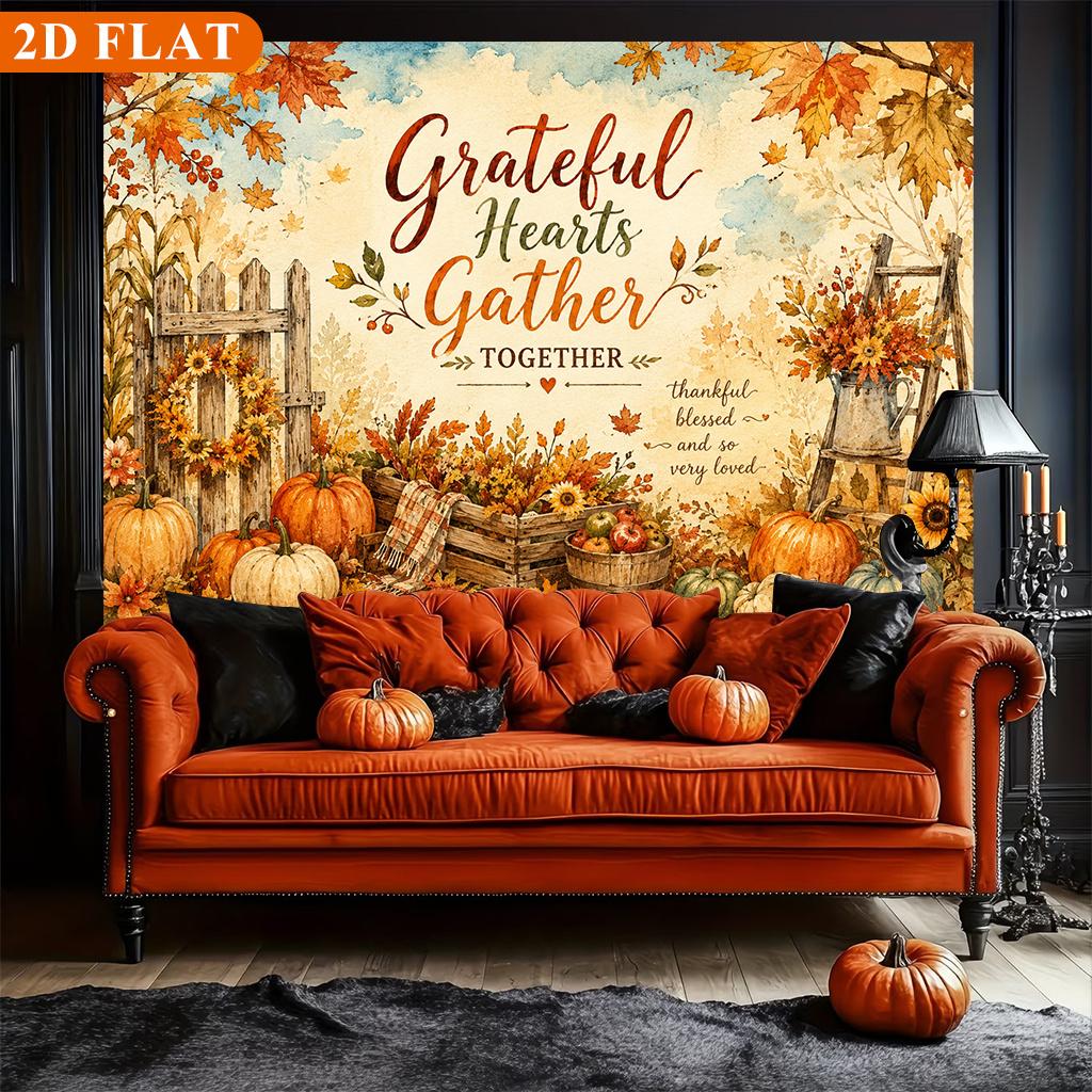1 piece of 2D flat banner, with the theme of "Harvest and Abundance in Autumn"zyc