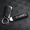 Car Luxury Leather Keychain Key Ring With Lexus Logo Accessories For LS LC IS350 ES300h ES300 IS250 IS220d NX350h RX GS350 LX570