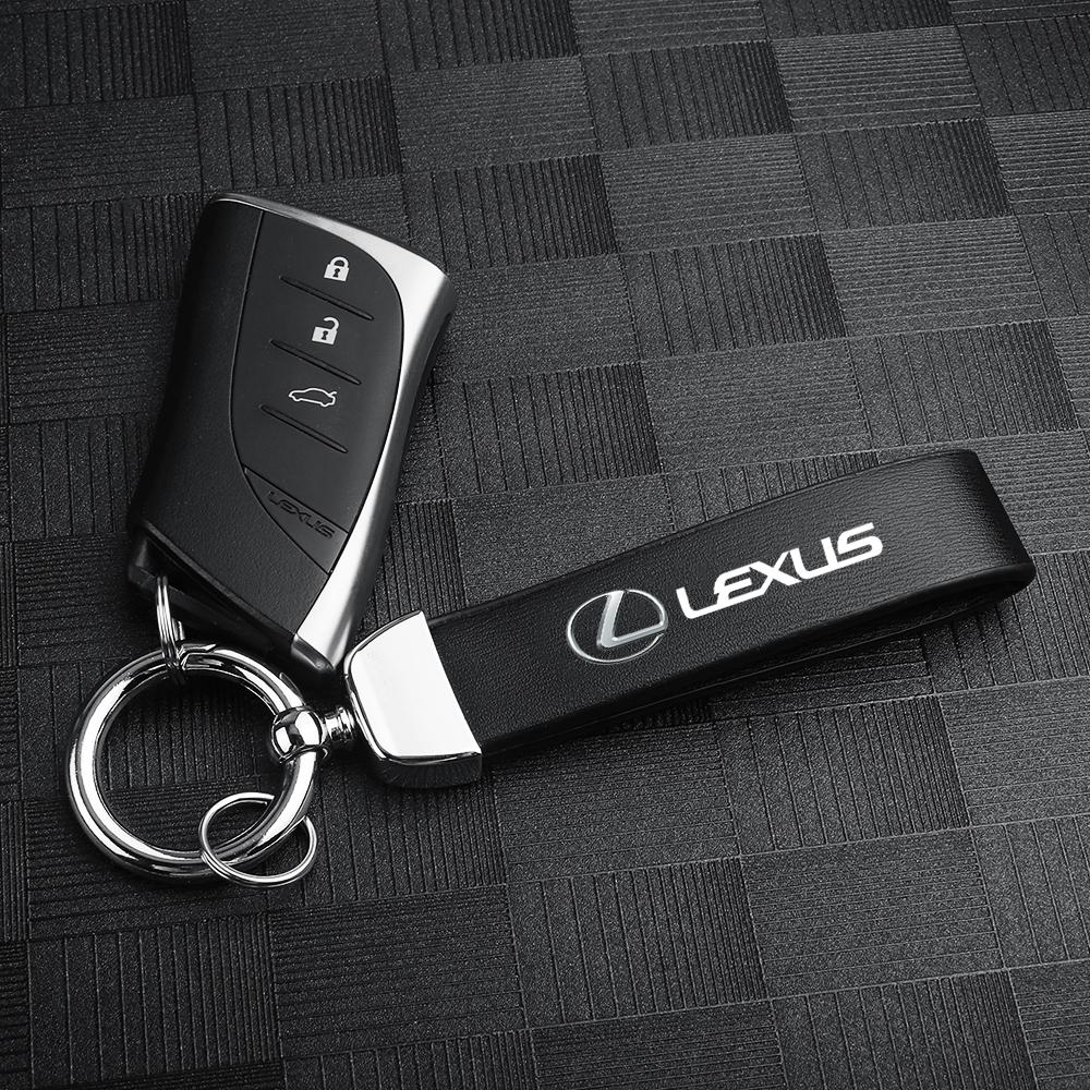 Car Luxury Leather Keychain Key Ring With Lexus Logo Accessories For LS LC IS350 ES300h ES300 IS250 IS220d NX350h RX GS350 LX570