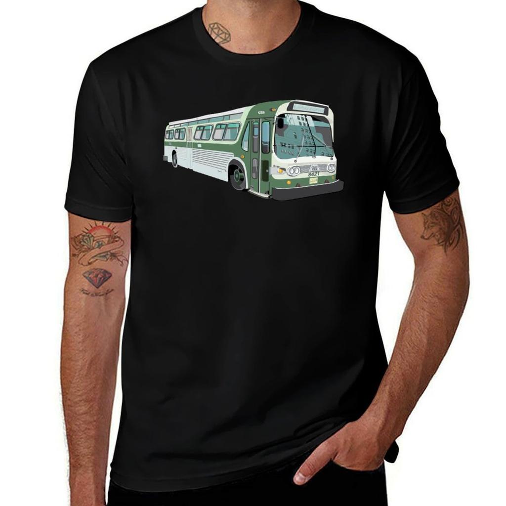 Old School Cta Bus Tshirt Dry Fit Running Short Sleeve Top