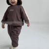 Kinder Sweatshirt Set Herbst/Winter Fleecefutter Set Jungen Mädchen Locker sitzendes Langarm Sweatshirt + Hose 2-teilig