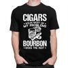 Male Cigars Solve Most Of My Problems Bourbon Does The Rest T Shirt Pure Cotton Tshirt Fashion Casual Creative Graphics Tee Top