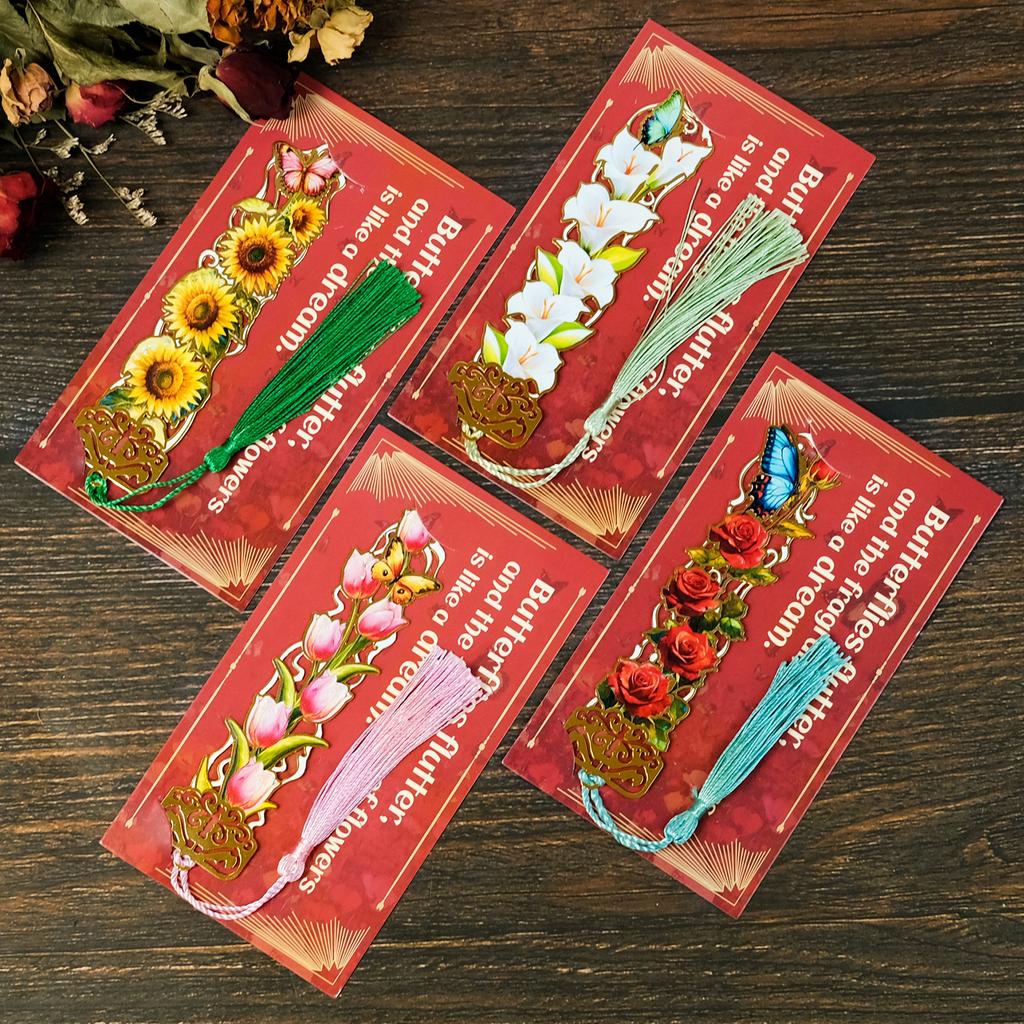 Bouquet Metal Bookmark Boutique Hollow Metal Bookmark Is A Must For Students To Read And Learn