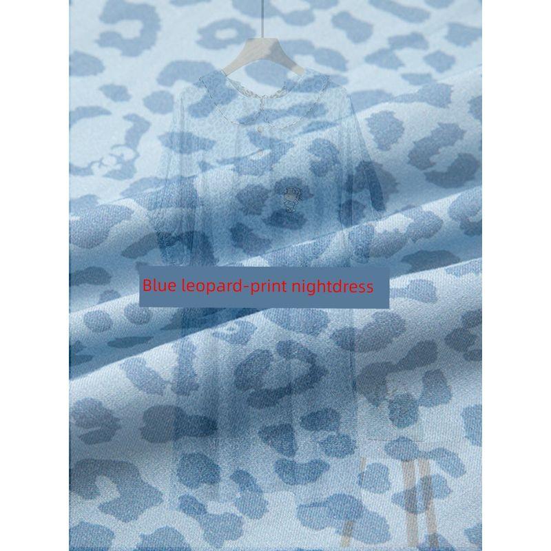 

Pijia ~ Limited Black Leather Kitty Pajamas Women s Suit Short sleeve Shorts Cotton Lysel Tencel Cotton Nightdress Home Wear Blue Leopard Silk Cotton Nightgown M