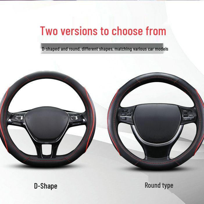 Universal Non-slip Leather Steering Wheel Cover for All Seasons