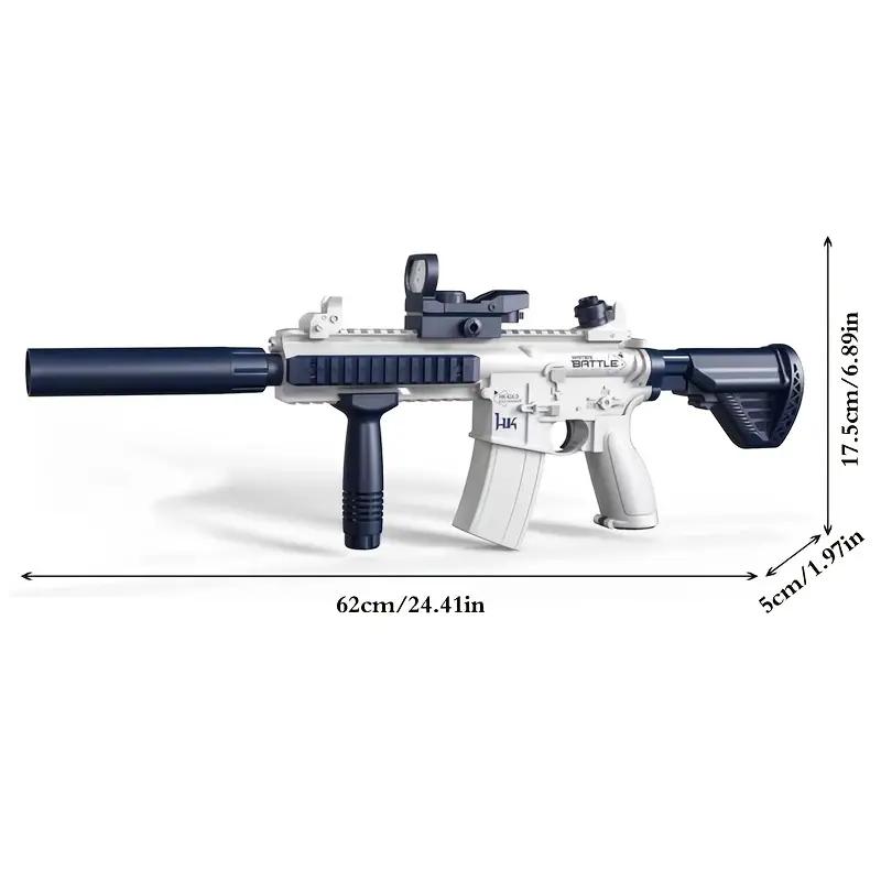 Pistol de apă electric M416 - Înmuiere de apă puternică cu conexiune externă pentru sticla de apă - Jucărie automată cu rază lungă de până la 20 FT