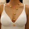 LATS Simple Y-shaped Water Droplets Shape Tassel Necklace for Women Special-shaped Irregular Long Sweater Chain Jewelry