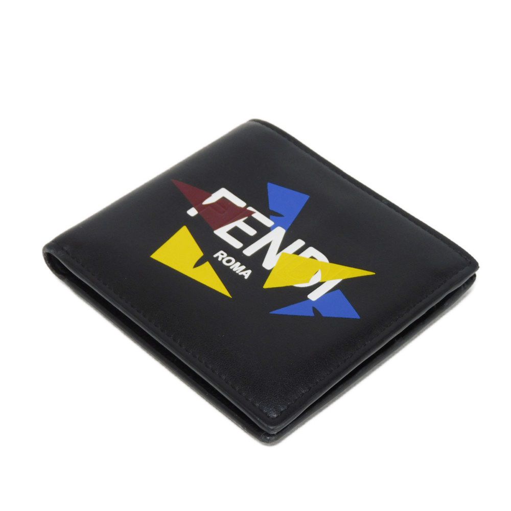Used Bag Bugs Bifold Wallet (11491) with Eye Motif Multicolor Logo (7M0169 AC9I F0X93 7941) in Black, Men's from Japan