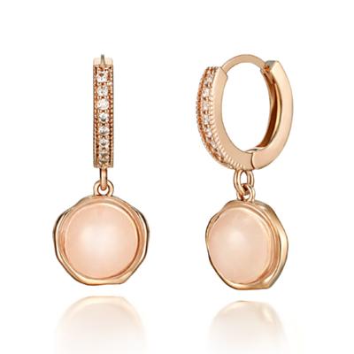 Boucles d'oreilles ELLE Jewelry Or Rose 14K Quartz Rose (Épingle en or) ELGPEE108