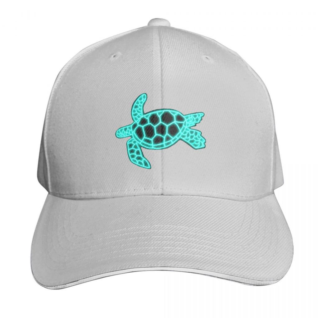 Neon Sea Turtle Baseball Cap Hat Beach Unisexs Big Size Hat Hat Unisex For The Sun Dropshipping For Unisex Womens