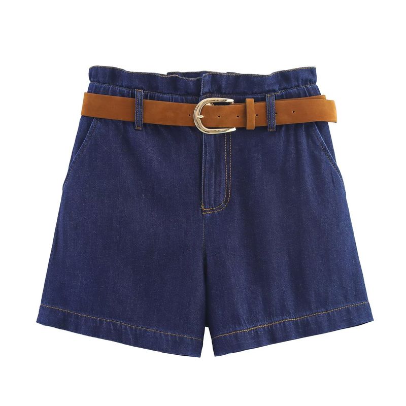 Kaslead New Women clothes Western Style Fashion With Belt Paper Bag Leisure Shorts 8178781