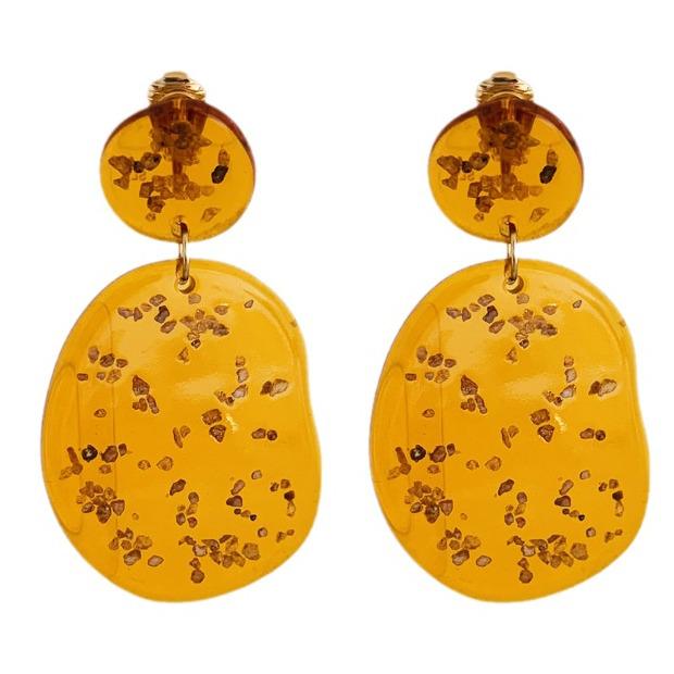 Snowflake Resin Dangle Earrings