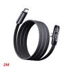 Cavi USB Type-C to C ad Angolo Retto 60W Ricarica Rapida ad Alta Velocità Linea Dati Piatta Intrecciata in Nylon Gomito a 90 Gradi Cavo USB-C