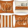Thanksgiving Pumpkin Pillow Case Autumn Plant Flower Print Pillow Case Home Living Room Sofa Cushion Case