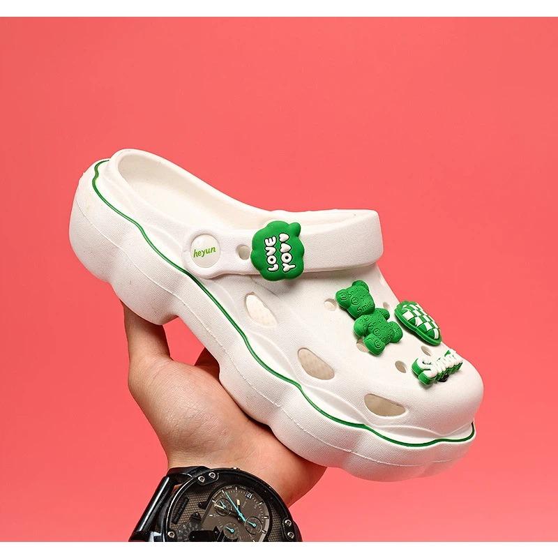 Children's Anti-Slip Soft Soled Cartoon Shoes Girls Adults Thick Soled Indoor Baotou Sandals