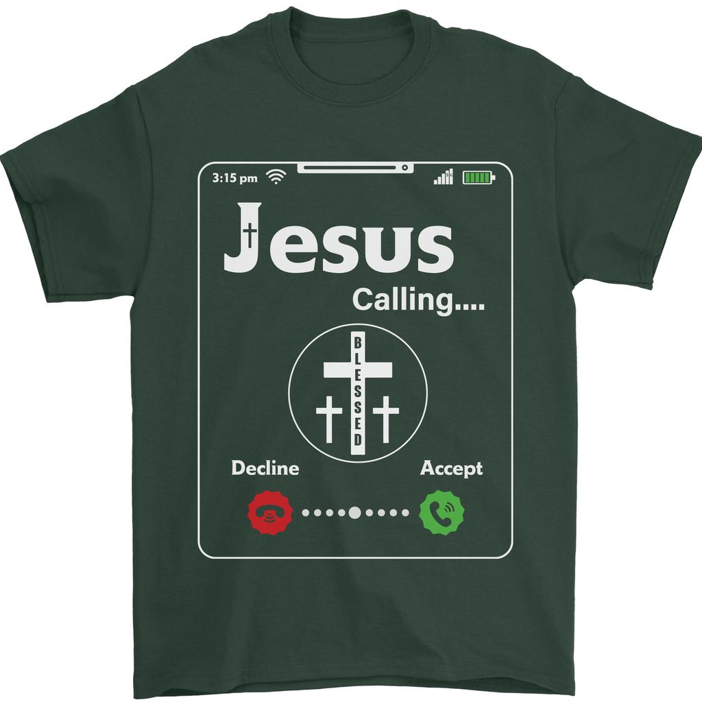 Jesus Is Calling Christian Christianity Unisexs TShirt 100 Cotton