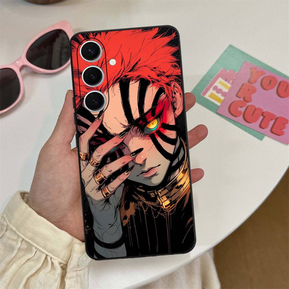 D-Demon S-Slayer Akaza Phone Case For Samsung S 24 Fe 25 Ultra Plus 20 Lite 21 30 22 23 24 22 Ultra 5G Fundas