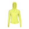 Damen atmungsaktive Kapuzen-Yogajacke Langarm Fitness Top Activewear