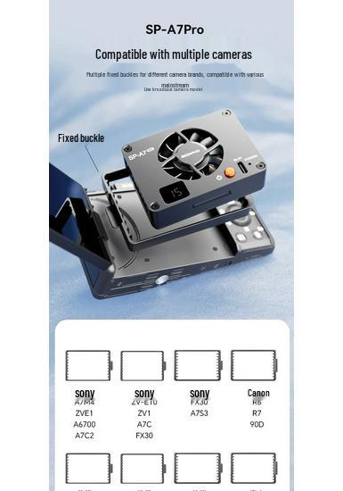 Radiator Cooling for Live Streaming - Compatible with Sony A7M4, A7C, ZVE1/10, and a6700 Cameras