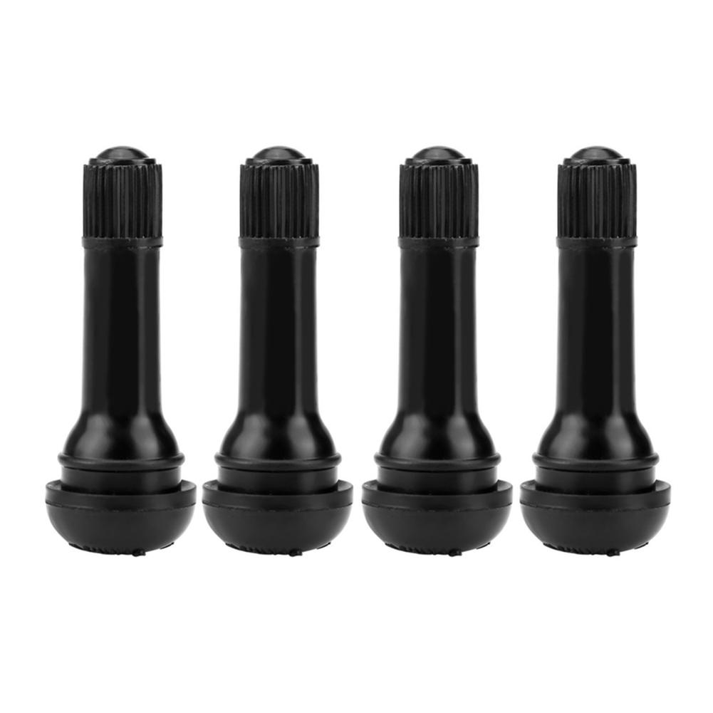 4/8Pcs TR414 Chrome Aluminium Tubeless Tyre Valve Stems Dust Caps Snap In Wheel Tire Valve Stems Rubber Dustproof Cover
