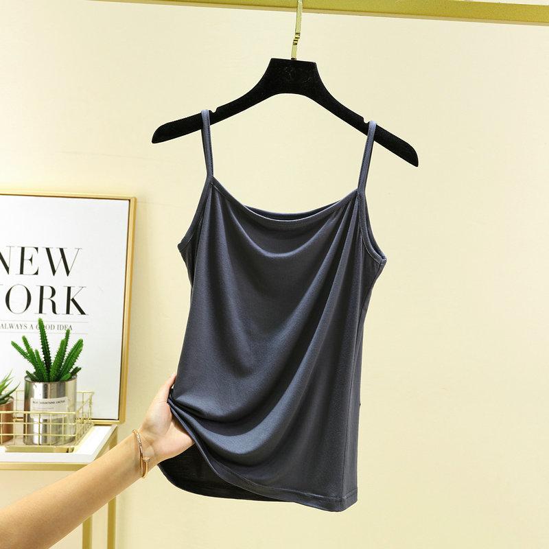 Modal Suspender Vest Women's Short Slim-fitting and Thin Large-size Top, Spring and Summer Inner Matching Student Black Bottoming Shirt