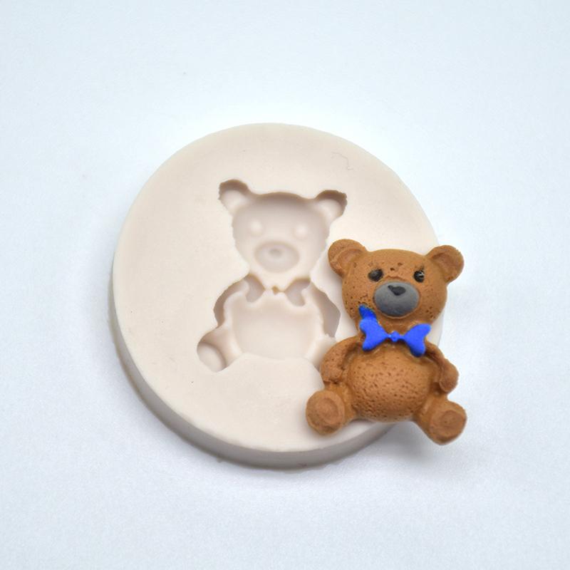 1 stk Bjørn Silikonform Mini Fondantform Kakedekoreringsverktøy Sjokoladeform