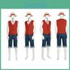 Hochwertige One Piece Luffy Cosplay Kleidung Realistisches Filmkostüm