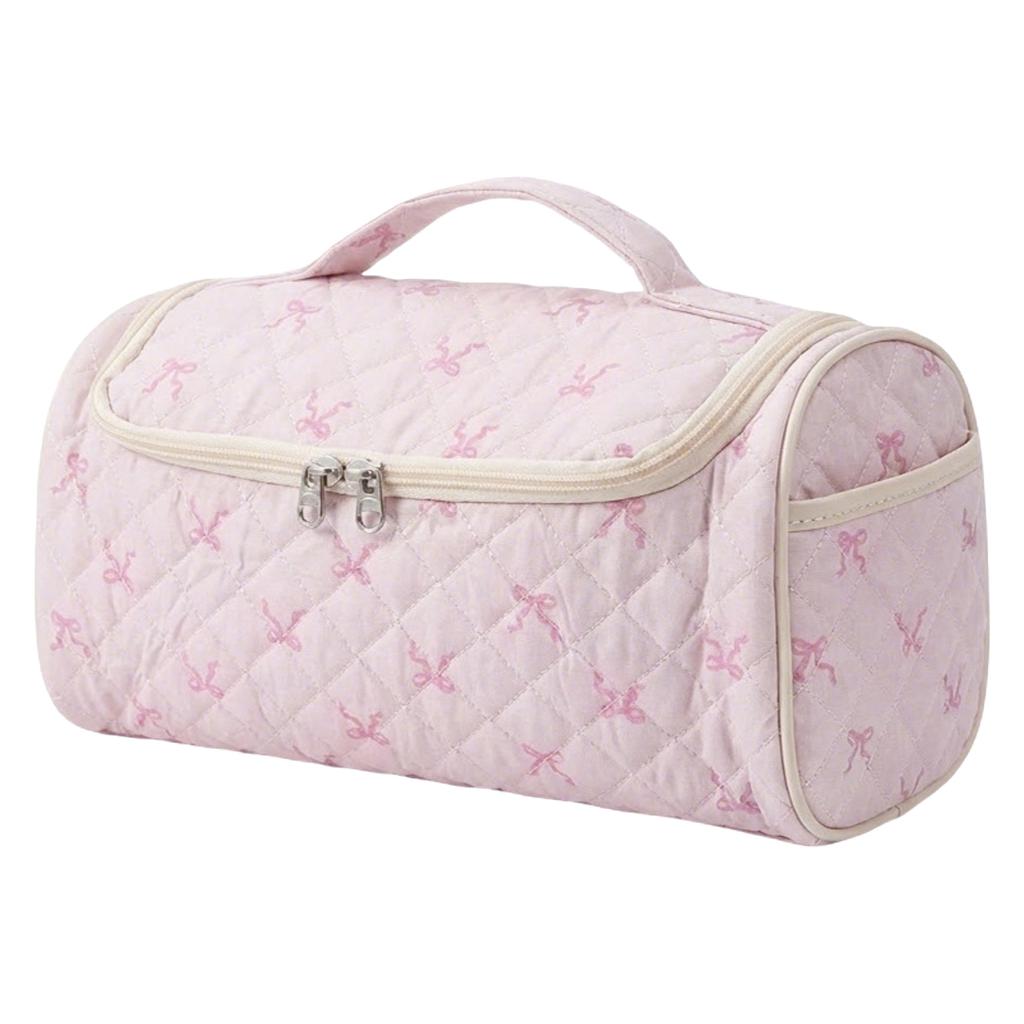 Large-Capacity Quilted Cosmetics And Hair Dryer Storage Bag