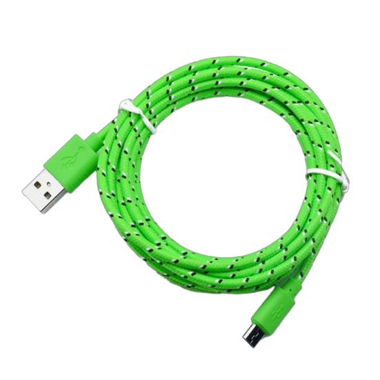 

Кабель для швидкої зарядки 2.4A Кабель Micro USB Нейлоновий плетений шнур Зарядний пристрій для телефону 50cm зелений
